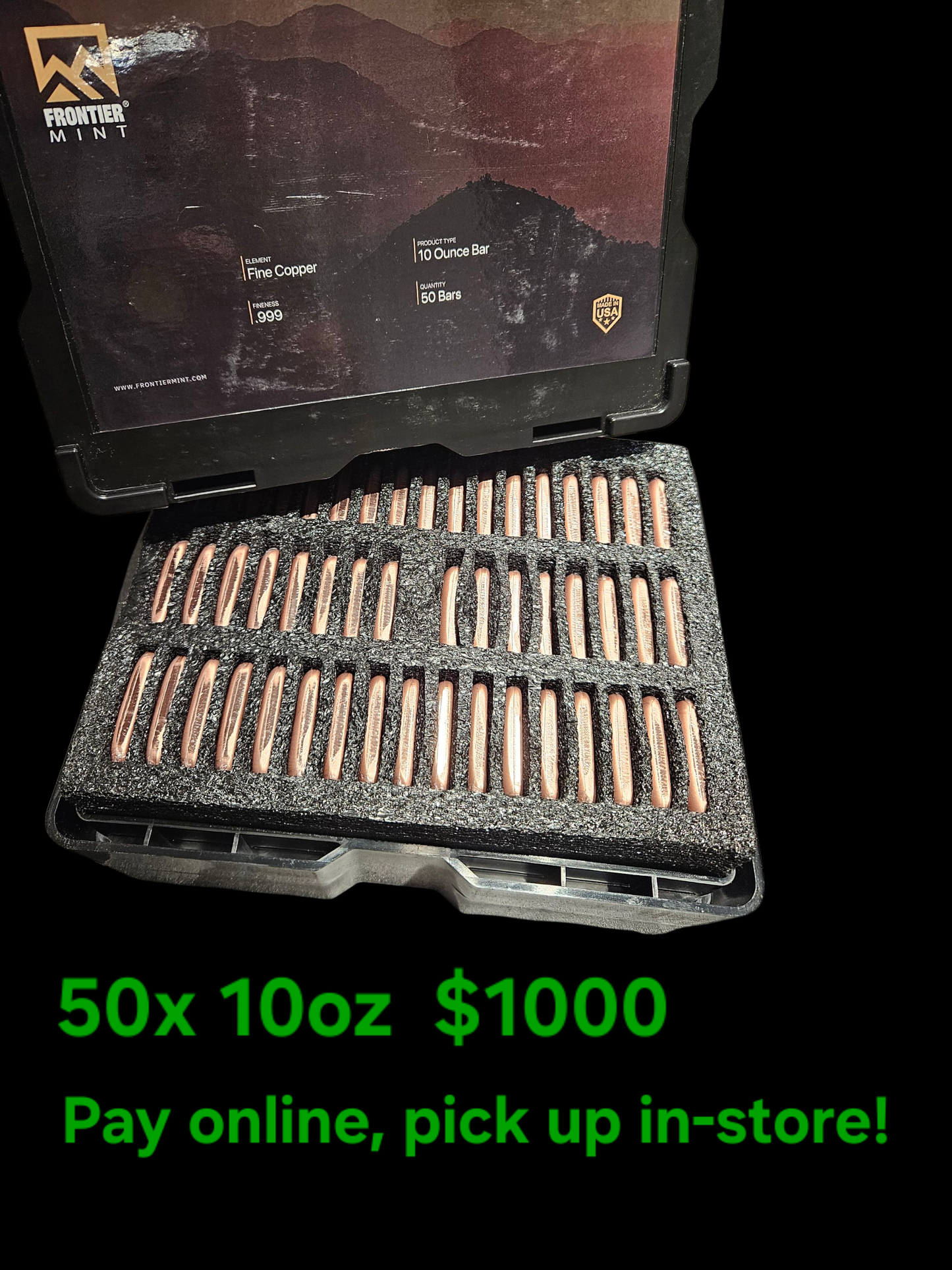 50x 10oz Copper bars!