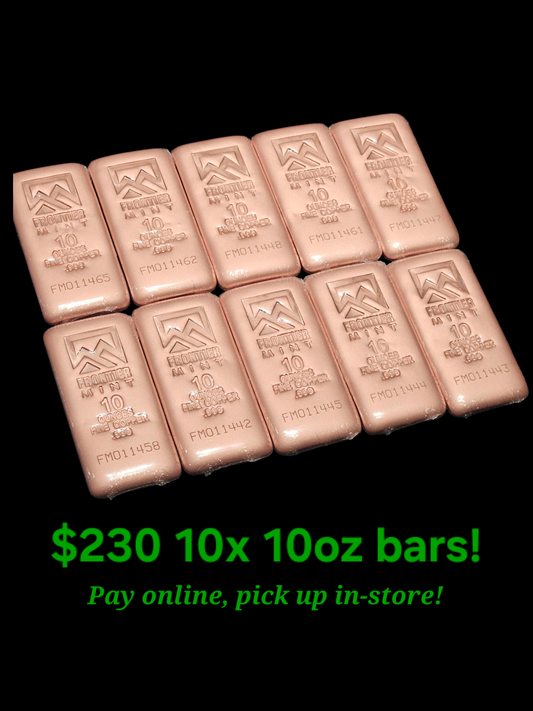 10x 10oz Copper bars!