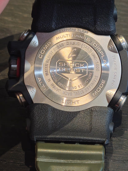 Casio G-Shock GWG-1000 Mudmaster Solar Wrist Watch Like New! OD Green!