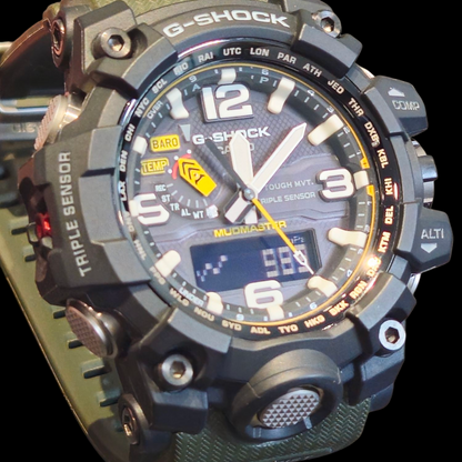 Casio G-Shock GWG-1000 Mudmaster Solar Wrist Watch Like New! OD Green!