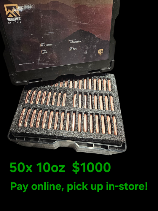50x 10oz Copper bars!